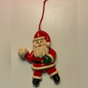 VTG Santa Claus Christmas Tree Ornaments, Salt Dough Hand Painted